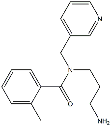 N-(3-aminopropyl)-2-methyl-N-(pyridin-3-ylmethyl)benzamide,,结构式