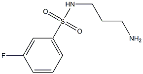 N-(3-aminopropyl)-3-fluorobenzenesulfonamide 化学構造式