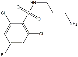 N-(3-aminopropyl)-4-bromo-2,6-dichlorobenzene-1-sulfonamide Structure