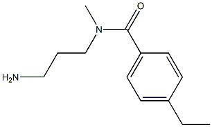 N-(3-aminopropyl)-4-ethyl-N-methylbenzamide 化学構造式