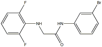 N-(3-bromophenyl)-2-[(2,6-difluorophenyl)amino]acetamide 结构式