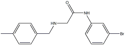 N-(3-bromophenyl)-2-{[(4-methylphenyl)methyl]amino}acetamide 化学構造式