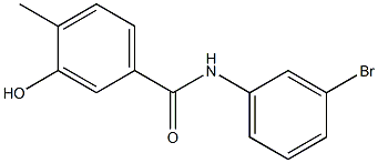 N-(3-bromophenyl)-3-hydroxy-4-methylbenzamide 化学構造式