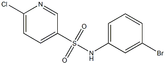 N-(3-bromophenyl)-6-chloropyridine-3-sulfonamide 化学構造式