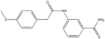 N-(3-carbamothioylphenyl)-2-(4-methoxyphenyl)acetamide,,结构式