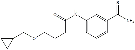 N-(3-carbamothioylphenyl)-4-(cyclopropylmethoxy)butanamide Struktur