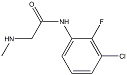 N-(3-chloro-2-fluorophenyl)-2-(methylamino)acetamide,,结构式