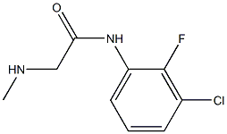 N-(3-chloro-2-fluorophenyl)-2-(methylamino)acetamide 化学構造式