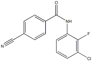 N-(3-chloro-2-fluorophenyl)-4-cyanobenzamide 化学構造式