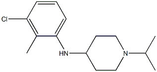 N-(3-chloro-2-methylphenyl)-1-(propan-2-yl)piperidin-4-amine,,结构式