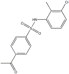  N-(3-chloro-2-methylphenyl)-4-acetylbenzene-1-sulfonamide