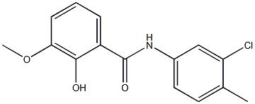 N-(3-chloro-4-methylphenyl)-2-hydroxy-3-methoxybenzamide Struktur