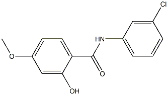 N-(3-chlorophenyl)-2-hydroxy-4-methoxybenzamide 结构式