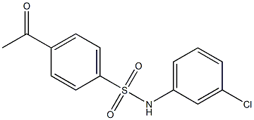N-(3-chlorophenyl)-4-acetylbenzene-1-sulfonamide Struktur