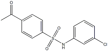 N-(3-chlorophenyl)-4-acetylbenzene-1-sulfonamide Structure