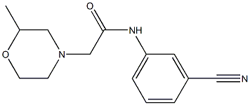 N-(3-cyanophenyl)-2-(2-methylmorpholin-4-yl)acetamide,,结构式