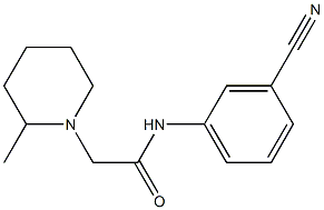 N-(3-cyanophenyl)-2-(2-methylpiperidin-1-yl)acetamide 化学構造式