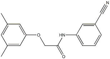 N-(3-cyanophenyl)-2-(3,5-dimethylphenoxy)acetamide 化学構造式