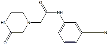 N-(3-cyanophenyl)-2-(3-oxopiperazin-1-yl)acetamide Structure