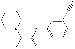 N-(3-cyanophenyl)-2-(piperidin-1-yl)propanamide,,结构式