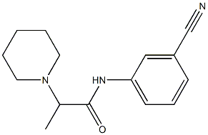 N-(3-cyanophenyl)-2-(piperidin-1-yl)propanamide 结构式