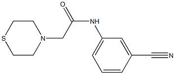 N-(3-cyanophenyl)-2-(thiomorpholin-4-yl)acetamide Struktur