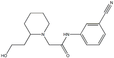 N-(3-cyanophenyl)-2-[2-(2-hydroxyethyl)piperidin-1-yl]acetamide Structure