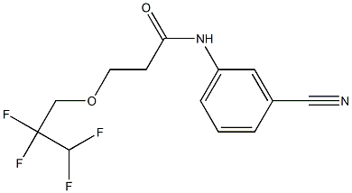 N-(3-cyanophenyl)-3-(2,2,3,3-tetrafluoropropoxy)propanamide Structure