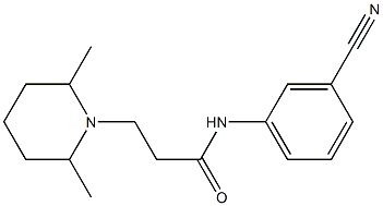 N-(3-cyanophenyl)-3-(2,6-dimethylpiperidin-1-yl)propanamide Struktur