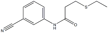 N-(3-cyanophenyl)-3-(ethylsulfanyl)propanamide Struktur