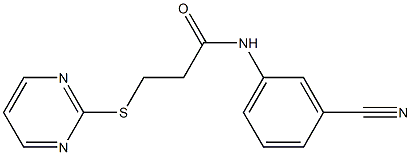 N-(3-cyanophenyl)-3-(pyrimidin-2-ylsulfanyl)propanamide Structure