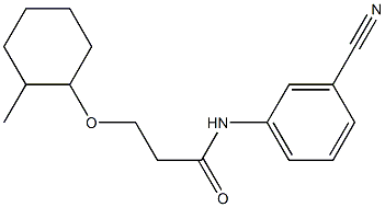 N-(3-cyanophenyl)-3-[(2-methylcyclohexyl)oxy]propanamide Structure