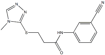 N-(3-cyanophenyl)-3-[(4-methyl-4H-1,2,4-triazol-3-yl)sulfanyl]propanamide Structure