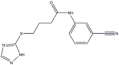 N-(3-cyanophenyl)-4-(1H-1,2,4-triazol-5-ylsulfanyl)butanamide Structure