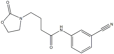 N-(3-cyanophenyl)-4-(2-oxo-1,3-oxazolidin-3-yl)butanamide Structure