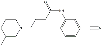 N-(3-cyanophenyl)-4-(3-methylpiperidin-1-yl)butanamide,,结构式