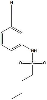 N-(3-cyanophenyl)butane-1-sulfonamide 化学構造式