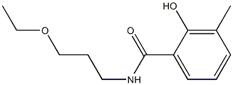 N-(3-ethoxypropyl)-2-hydroxy-3-methylbenzamide Struktur