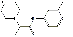 N-(3-ethylphenyl)-2-(piperazin-1-yl)propanamide Structure