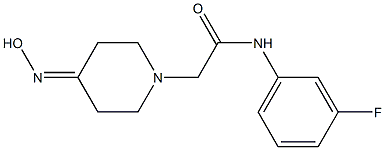 N-(3-fluorophenyl)-2-[4-(hydroxyimino)piperidin-1-yl]acetamide Struktur