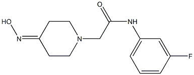 N-(3-fluorophenyl)-2-[4-(hydroxyimino)piperidin-1-yl]acetamide 结构式