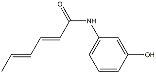 N-(3-hydroxyphenyl)hexa-2,4-dienamide Structure