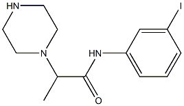 N-(3-iodophenyl)-2-(piperazin-1-yl)propanamide,,结构式