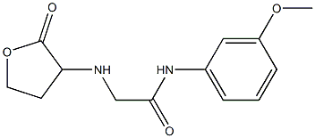 N-(3-methoxyphenyl)-2-[(2-oxooxolan-3-yl)amino]acetamide,,结构式