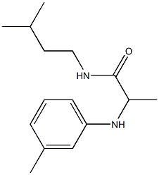 N-(3-methylbutyl)-2-[(3-methylphenyl)amino]propanamide,,结构式