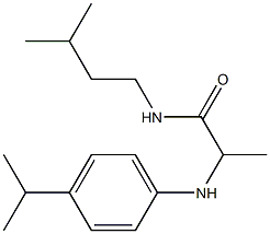 N-(3-methylbutyl)-2-{[4-(propan-2-yl)phenyl]amino}propanamide,,结构式