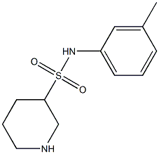 N-(3-methylphenyl)piperidine-3-sulfonamide 化学構造式