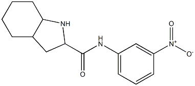 N-(3-nitrophenyl)-octahydro-1H-indole-2-carboxamide,,结构式