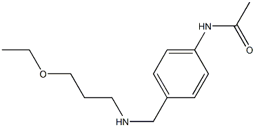 N-(4-{[(3-ethoxypropyl)amino]methyl}phenyl)acetamide Struktur