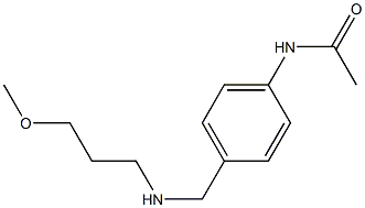 N-(4-{[(3-methoxypropyl)amino]methyl}phenyl)acetamide,,结构式